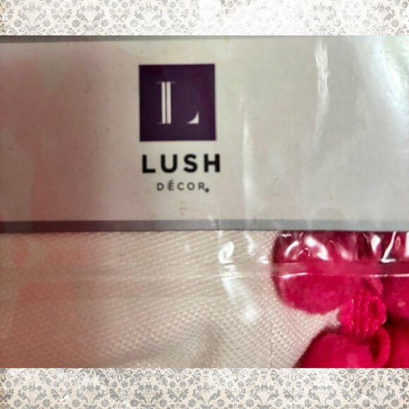 Lush Decor Pom Pom Window Curtain Panel Pink 2 Panels - Picture 4 of 8